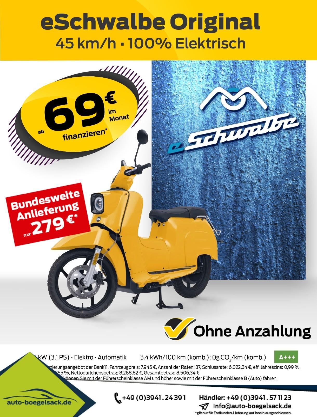 Govecs eSchwalbe 2.0+NEUES MODELL+WECHSELAKKU-SYSTEM+